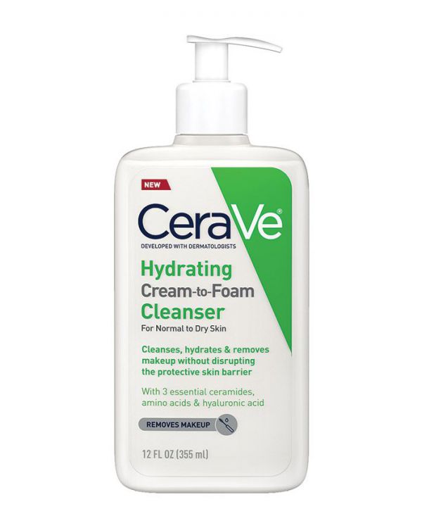 Cerave | Hydrating Cream-to-Foam Cleanser